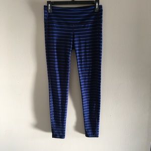 Athleta Women’s Blue Striped Leggings Small